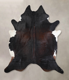 Chocolate and White Cowhide Rug #A29844