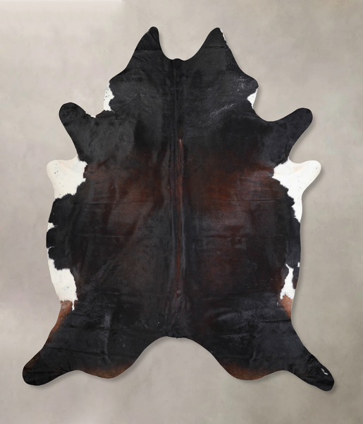 Chocolate and White Cowhide Rug #A29844