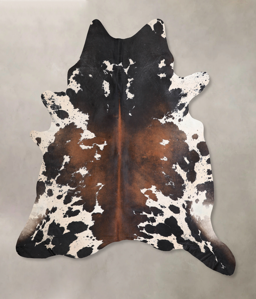 Chocolate and White Cowhide Rug #A29883
