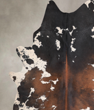 Chocolate and White Cowhide Rug #A29883