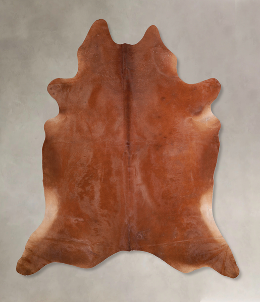 Solid Brown Cowhide Rug #A29895
