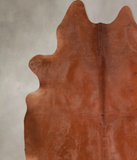 Solid Brown Cowhide Rug #A29895