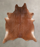 Solid Brown Cowhide Rug #A29897