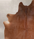 Solid Brown Cowhide Rug #A29897