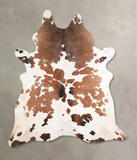 Chocolate and White Cowhide Rug #A29944