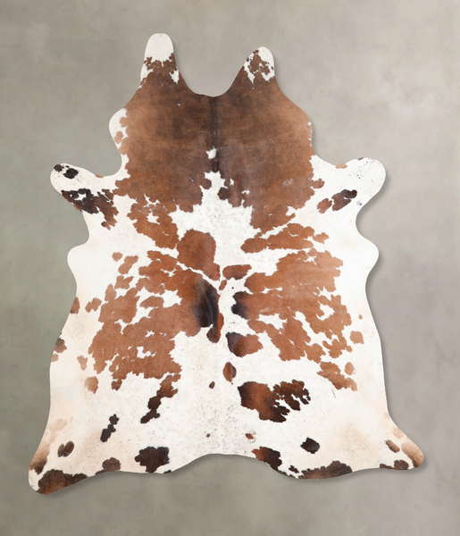 Chocolate and White Cowhide Rug #A29944