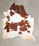 Brown and White Cowhide Rug #A29988