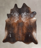 Salt and Pepper Brown Cowhide Rug #A29989