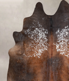 Salt and Pepper Brown Cowhide Rug #A29989
