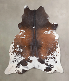 Chocolate and White Cowhide Rug #A29997
