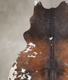 Chocolate and White Cowhide Rug #A29997