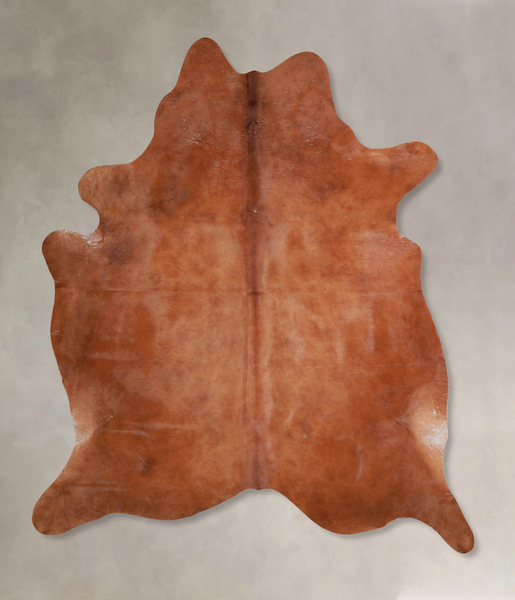 Solid Brown Cowhide Rug #A30033