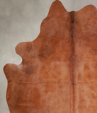 Solid Brown Cowhide Rug #A30033