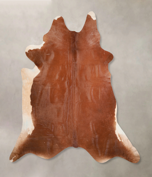 Solid Brown Cowhide Rug #A30046