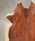 Solid Brown Cowhide Rug #A30046