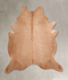Solid Brown Cowhide Rug #A30084