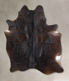Solid Black Cowhide Rug #A30093