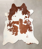 Brown and White Cowhide Rug #A30103