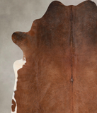 Solid Brown Cowhide Rug #A30112