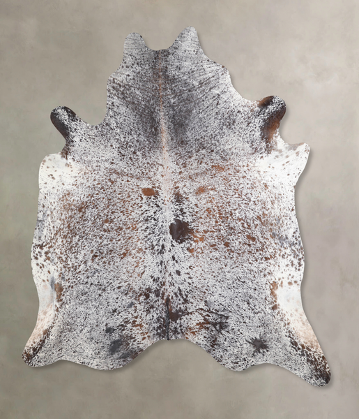 Salt and Pepper Brown Cowhide Rug #A30131