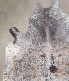 Salt and Pepper Brown Cowhide Rug #A30131