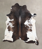 Chocolate and White Cowhide Rug #A30139