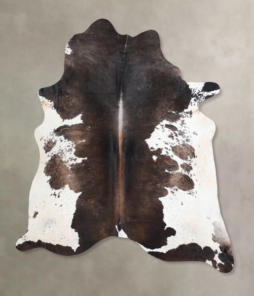 Chocolate and White Cowhide Rug #A30139