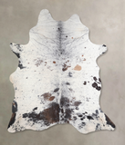 Salt and Pepper Black Cowhide Rug #A30146