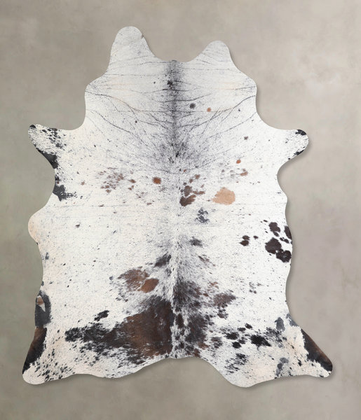Salt and Pepper Black Cowhide Rug #A30146