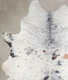 Salt and Pepper Black Cowhide Rug #A30146