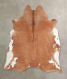 Brown and White Regular Cowhide Rug #A30205