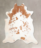 Beige and White Cowhide Rug #A30220