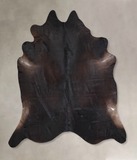 Solid Black Cowhide Rug #A30226