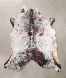 Salt and Pepper Brown Cowhide Rug #A30263