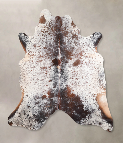 Salt and Pepper Brown Cowhide Rug #A30263