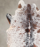 Salt and Pepper Brown Cowhide Rug #A30263