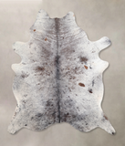 Salt and Pepper Brown Cowhide Rug #A30294