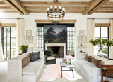 Grey with Beige Cowhide Rug #A30308