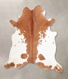 Brown and White Cowhide Rug #A30310