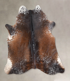 Salt and Pepper Brown Cowhide Rug #A30315