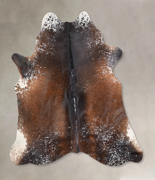 Salt and Pepper Brown Cowhide Rug #A30315