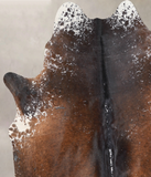 Salt and Pepper Brown Cowhide Rug #A30315
