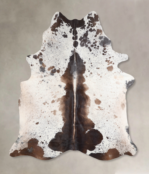 Salt and Pepper Brown Cowhide Rug #A30348
