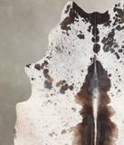 Salt and Pepper Brown Cowhide Rug #A30348