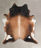 Chocolate and White Cowhide Rug #A30366
