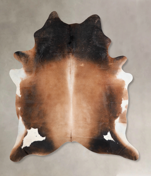 Chocolate and White Cowhide Rug #A30366