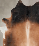 Chocolate and White Cowhide Rug #A30366