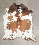 Chocolate and White Cowhide Rug #A30368
