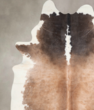 Chocolate and White Cowhide Rug #A30377