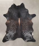 Salt and Pepper Brown Cowhide Rug #A30379